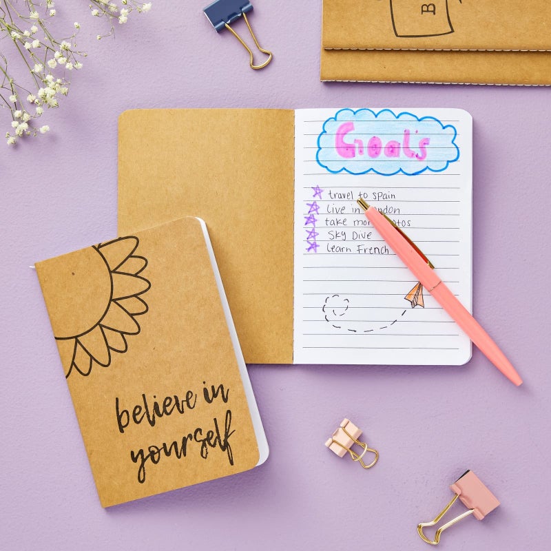 Paper Junkie Bulk Notebooks A6 Mini College-Ruled - 4 x 5.75 In, Brown Kraft, 12 Pack, 80 Pages - Portable & Lightweight Travel Journals for Kids & Party Favors for Teens - Image 2